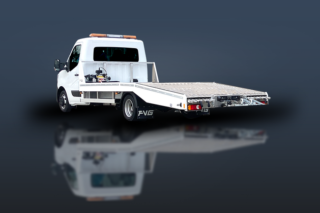 CarLiner Classic Heckansicht, Bühne eingefahren