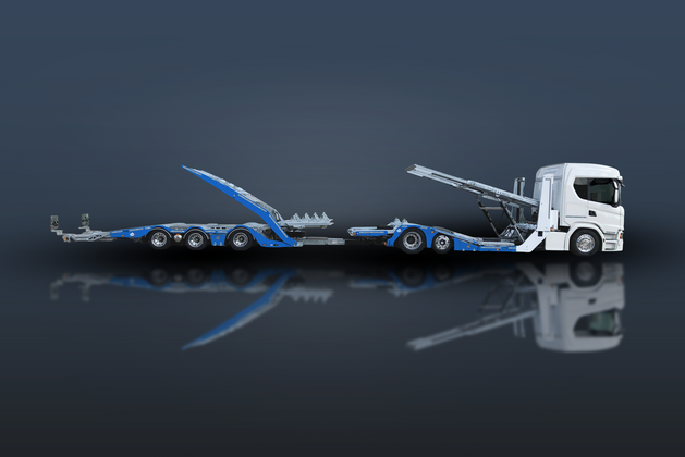 TruckLiner HighPro Seitenansicht, Bühne ausgefahren