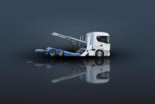 TruckLiner HighPro Seitenansicht, Bühne ausgefahren