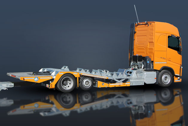 TruckLiner Pro Heckansicht, Bühne eingefahren