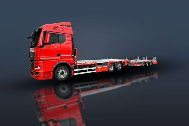 AgrarLiner Pro Frontansicht, Bühne eingefahren