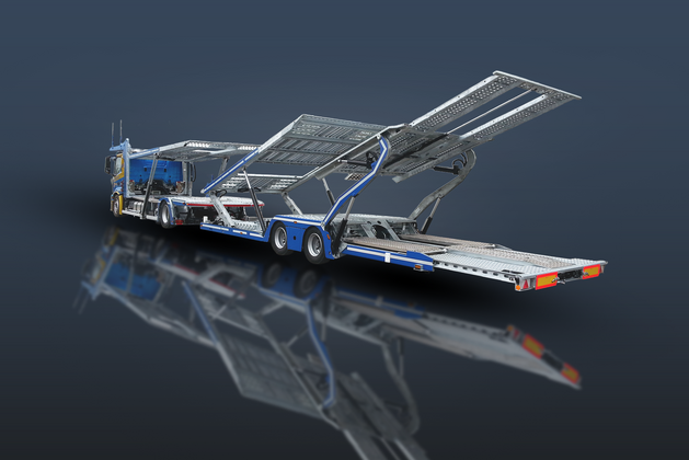 HeavyLiner HighPro Heckansicht, Bühne ausgefahren