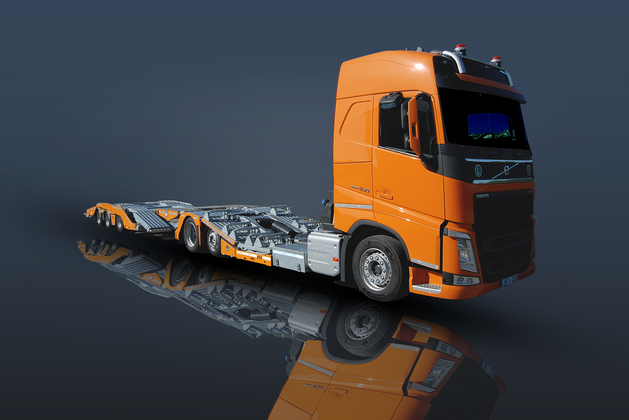 TruckLiner Pro Frontansicht, Bühne eingefahren