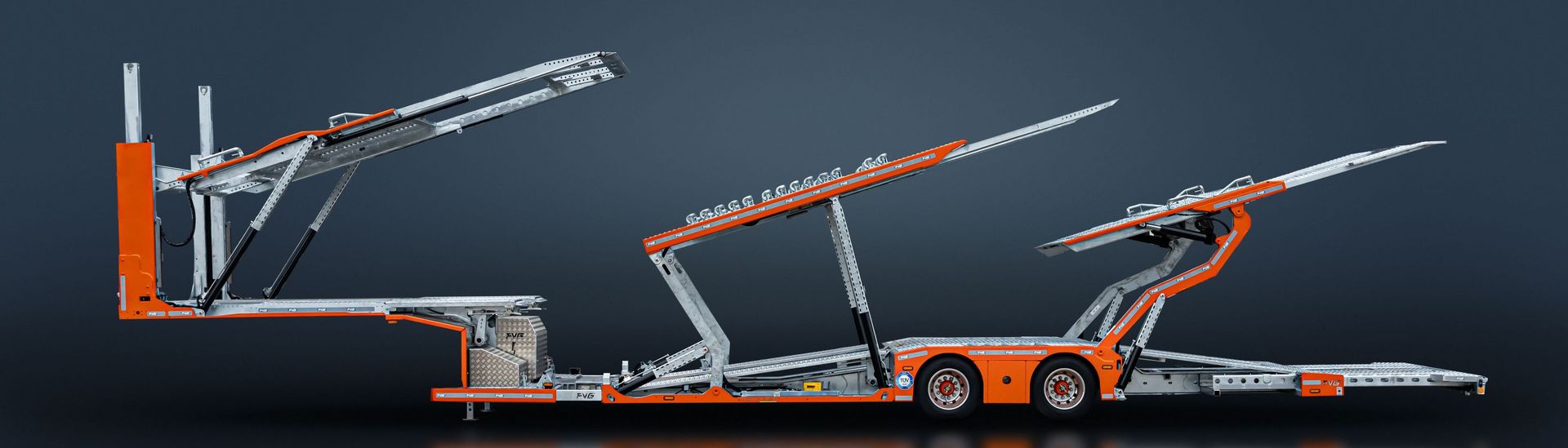 FlexLiner TA30 B3 Seitenansicht, Bühne ausgefahren