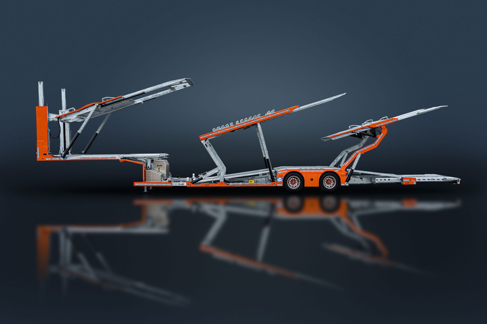 FlexLiner TA30 B3 Seitenansicht, Bühne ausgefahren