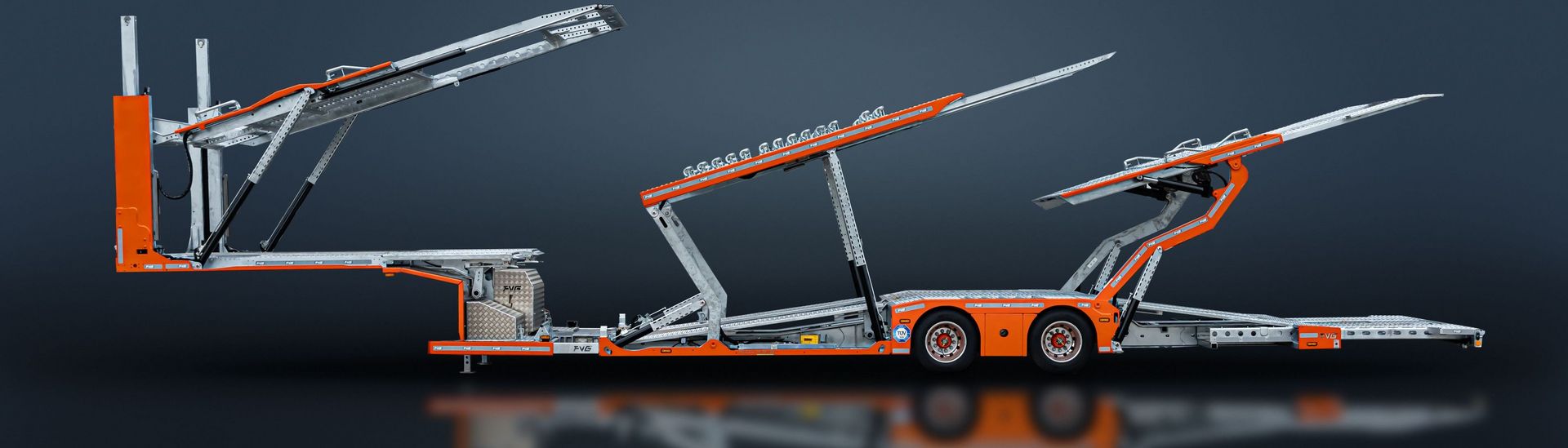 Heckansicht TA30-B3, Bühne ausgefahren