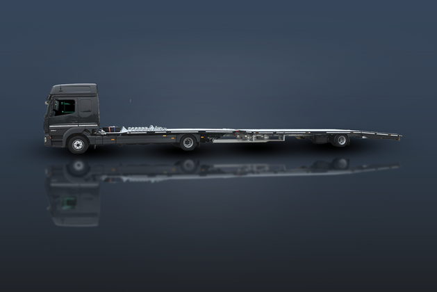 UltraLiner FS9 Heckansicht, Bühne eingefahren