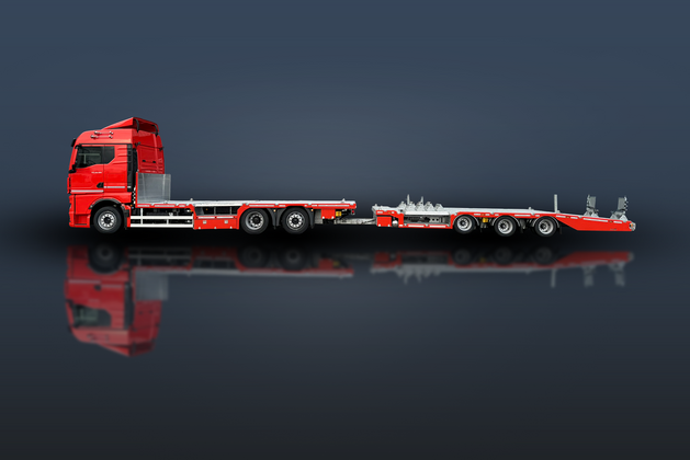 AgrarLiner Pro Seitenansicht, Bühne eingefahren