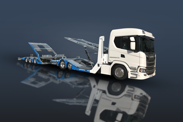 TruckLiner HighPro Frontansicht, Bühne ausgefahren